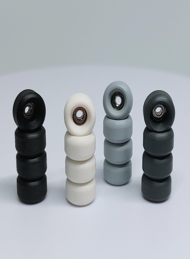 LEEFAI Pro Fingerboard Wheels Urethane Off White Bearing Wheel -Outdoor and Indoor Fngerboarding Wheel - Size 7.5 * 4.5mm - Image 3